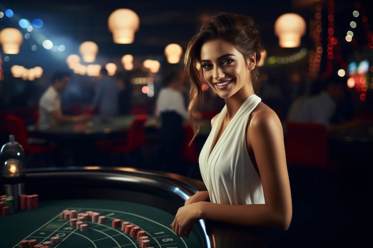 Dashboard permainan langsung dengan antarmuka daftar meja baccarat dan roulette